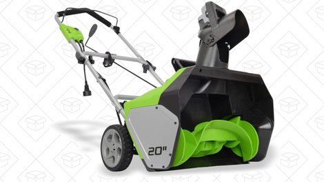 GreenWorks Corded Snow Thrower | $101 | Amazon